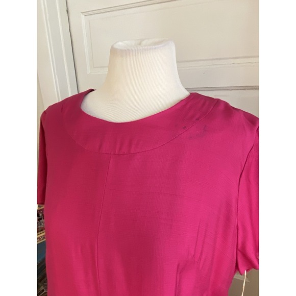 NWT 60  VTG Dress Classic Lady By Constantine Pink Aline Boho Flaws Sz 22 - Picture 4 of 16